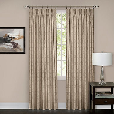 Windsor Pinch Pleat 84-Inch Rod Pocket/Back Tab Window Curtain Panel in Camel (Single). View a larger version of this product image.