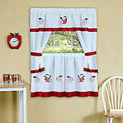 Achim Gala 24-Inch Kitchen Window Curtain Tier Pair and Valance in Red