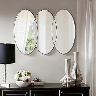 Madison Park Signature Eclipse 30-Inch x 40-Inch Wall Mirror in Antique Silver. View a larger version of this product image.