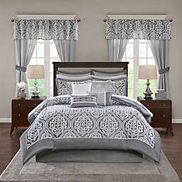 Madison Park Essentials Jordan 24-Piece California King Comforter Set in Grey