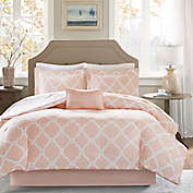 Madison Park Essentials Merritt 9-Piece Reversible Full Comforter Set in Blush