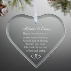 Alternate image 0 for Anniversary Wishes Engraved Christmas Ornament