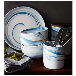 Artisanal Kitchen Supply® Coupe Marbleized  Dinnerware Collection in Blue