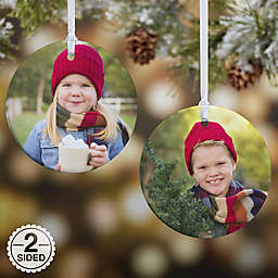 Picture Perfect 2-Sided Glossy Photo Christmas Ornament