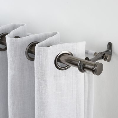 Cambria&reg; Complete Brushed Nickel Adjustable Double Rod