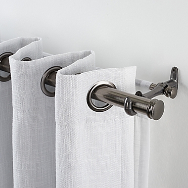Cambria&reg; Premier Complete 48 to 88-Inch Adjustable Double Curtain Rod in Brushed Nickel. View a larger version of this product image.