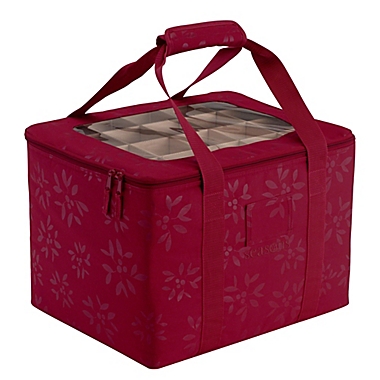 Classic Accessories&reg; Seasons Ornament Organizer Storage Bin in Cranberry. View a larger version of this product image.