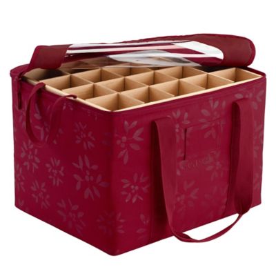 Classic Accessories&reg; Seasons Ornament Organizer Storage Bin in Cranberry