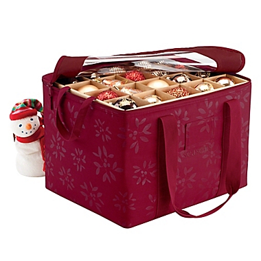 Classic Accessories&reg; Seasons Ornament Organizer Storage Bin in Cranberry. View a larger version of this product image.