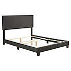 Alternate image 3 for E-Rest Francis Queen Faux Leather Upholstered Platform Bed in Black