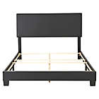 Alternate image 4 for E-Rest Francis Queen Faux Leather Upholstered Platform Bed in Black