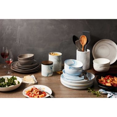 Artisanal Kitchen Supply&reg; Coupe Marbleized 16-Piece Dinnerware Set in Grey. View a larger version of this product image.