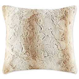 Madison Park® Zuri Faux Fur Square Throw Pillow in Sand