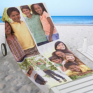 4-Photo Collage Beach Towel. View a larger version of this product image.