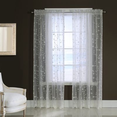 Grandeur 63-Inch Rod Pocket Window Curtain Panel in White (Single)