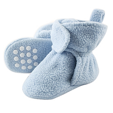 Luvable Friends&reg; Size 2T Scooties Fleece Booties in Light Blue. View a larger version of this product image.