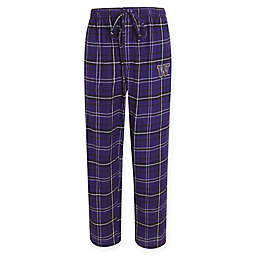University of Washington Men's Flannel Plaid Pajama Pant with Left Leg Team Logo