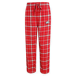 University of Arkansas Men's Flannel Plaid Pajama Pant with Left Leg Team Logo