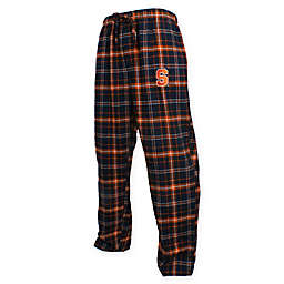Syracuse University Men's Flannel Plaid Pajama Pant with Left Leg Team Logo