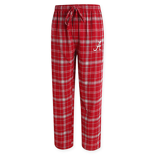 Alternate image 1 for University of Alabama Men's Flannel Plaid Pajama Pant with Left Leg Team Logo