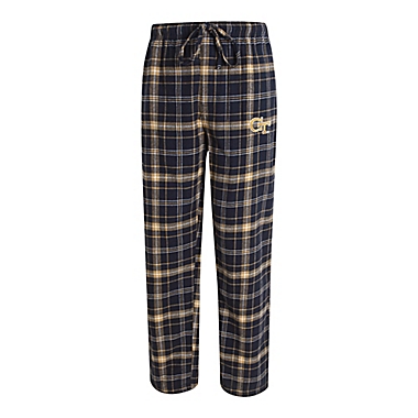 Georgia Tech Men&#39;s Large Flannel Plaid Pajama Pant with Left Leg Team Logo. View a larger version of this product image.
