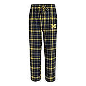 University of Michigan Men&#39;s Flannel Plaid Pajama Pant with Left Leg Team Logo