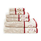 Alternate image 0 for Madison Park Bayside Cotton Jacquard 6-Piece Bath Towel Set in Red