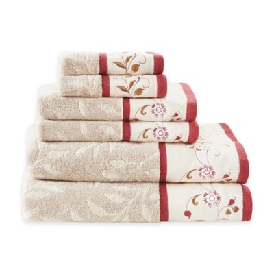 Madison Park Serene Cotton Jacquard Bath Towels (Set of 6)
