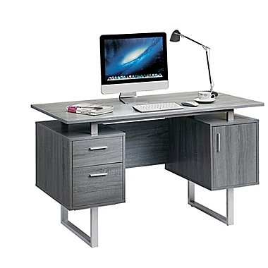 Techni Mobili Modern Office Desk in Grey. View a larger version of this product image.
