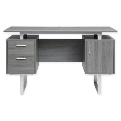 Techni Mobili Modern Office Desk in Grey