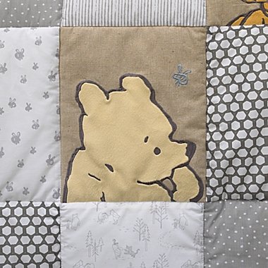 Disney&reg; Classic A Day With Pooh 3-Piece Crib Bedding Set in Taupe. View a larger version of this product image.