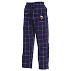 Alternate image 0 for NFL Minnesota Vikings Men&#39;s 2XL Flannel Plaid Pajama Pant with Left Leg Team Logo
