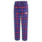 NFL New York Giants Men&#39;s Flannel Plaid Pajama Pant with Left Leg Team Logo