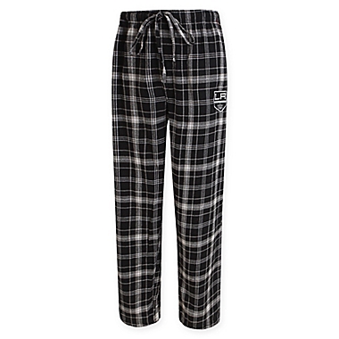 NHL Los Angeles Kings Men&#39;s XXL Flannel Plaid Pajama Pant with Left Leg Team Logo. View a larger version of this product image.