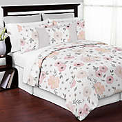 Sweet Jojo Designs&reg; Watercolor Floral 3-Piece Full/Queen Comforter Set in Pink/Grey
