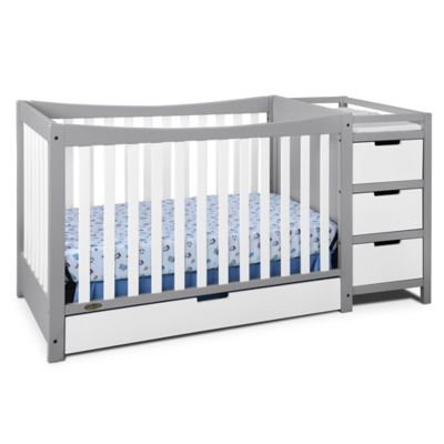 Graco&reg; Remi 4-in-1 Convertible Crib and Changer in Grey/White