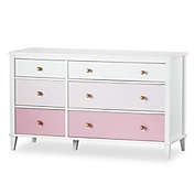 Little Seeds Monarch Hill Poppy 6-Drawer Double Dresser in Pink