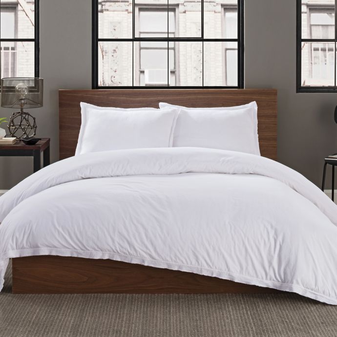 Garment Washed Duvet Cover Collection Bed Bath and Beyond Canada