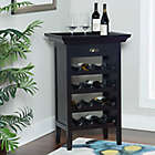 Alternate image 1 for Black Wine Storage Cabinet with Tray