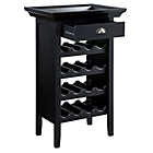 Alternate image 5 for Black Wine Storage Cabinet with Tray