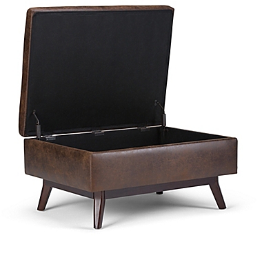 Simpli Home Owen Faux Leather Coffee Table Storage Ottoman. View a larger version of this product image.