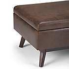 Alternate image 2 for Simpli Home Owen Faux Leather Coffee Table Storage Ottoman