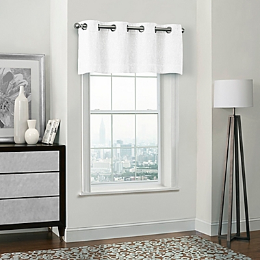 Design Solutions Quinn 100% Blackout Window Valance in White. View a larger version of this product image.