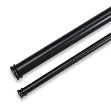 Cambria&reg; Premier Complete 28 to 48-Inch Adjustable Double Curtain Rod in Satin Black. View a larger version of this product image.