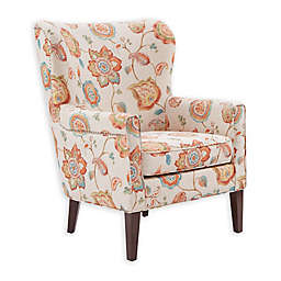 Madison Park Colette Arm Chair in Cream Floral Print