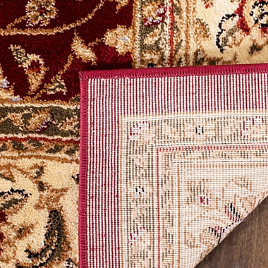 Safavieh Lyndhurst Red and Ivory Scrolling Pattern 7-Foot 9-Inch x 10-Foot 9-Inch Rectangle Rug. View a larger version of this product image.