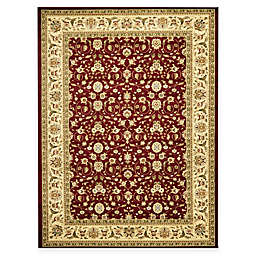 Safavieh Lyndhurst Red and Ivory Scrolling Pattern 7-Foot 9-Inch x 10-Foot 9-Inch Rectangle Rug