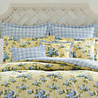 Alternate image 1 for Laura Ashley&reg; Cassidy 7-Piece Reversible King Comforter Set in Yellow