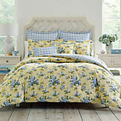 Laura Ashley&reg; Cassidy 7-Piece Reversible King Comforter Set in Yellow