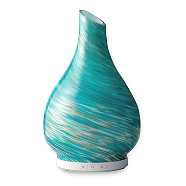 SpaRoom&reg; SeaScape&trade; Glass Essential Oil Diffuser in Blue Swirl. View a larger version of this product image.